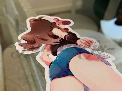 Pokemon - Anime - Hilda Touko Custom Sticker Decal Vinyl manga d.