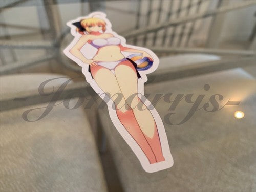 Fate - Anime - Artoria Pendragon Saber Bikini Sun Fun Vinyl Sticker manga laptop