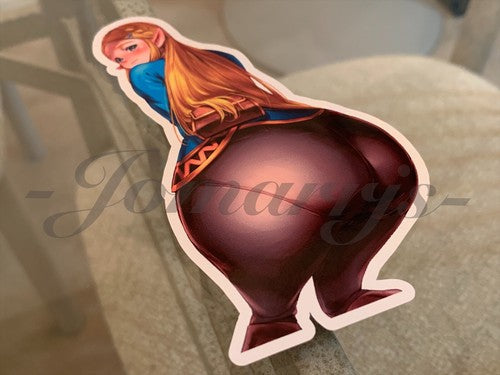 The Legend Of Zelda - Anime - Princess Zelda Custom Colored Sticker Decal #3