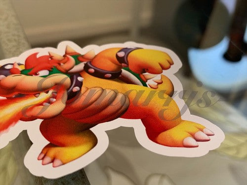 Super Mario - Anime - Bowser Custom Sticker Decal Vinyl #2 nintendo galaxy