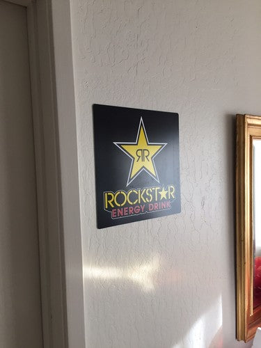 Authentic Rockstar Energy Drink Window Sign Plaque Decals Stickers Monster Rare