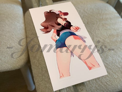 Pokemon - Anime - Hilda Touko Custom Sticker Decal Vinyl manga d.