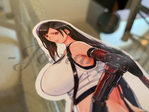 Final Fantasy Gaming Tifa Lockhart Sticker Decals Vinyl ff 7 anime