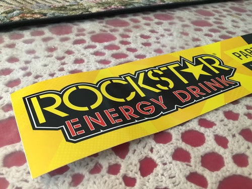 3 New Rockstar Energy Drink 13.5"x2.5" Bumper Stickers / Decals / Signs -- Rare