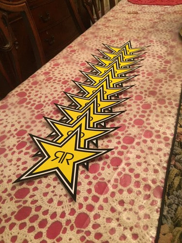 10 Authentic Rockstar Energy Drink Stickers Decal / Sign / Stars BMX Motocross