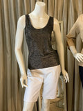 NWT Olivia Sky Women's Silver Metallic Shimmer Tank Sz M