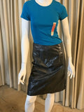 Halogen Black Genuine Luxury Fine Leather Lined Skirt Sz 10 NWT MSRP $228