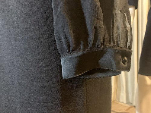 St. John Couture Collection Wool Silk Sheer Sheath Stretch Cocktail Dress - $995