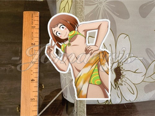 My Hero Academia Anime Ochaco Uraraka Bikini Sun Fun Sticker Vinyl manga 1 ecchi
