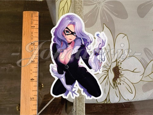 Spiderman - Anime - Black Cat "Heist" Custom Sticker Decal manga Marvel sexy art