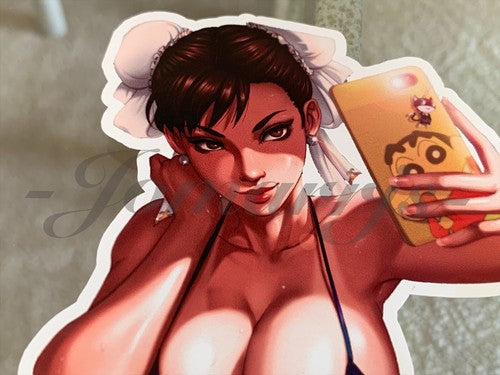 Street Fighter - Anime - Chun Li “Selfie” Bikini Sun Fun Sticker Decal Vinyl #3