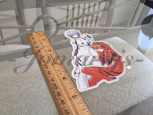 Neon Genesis Evangelion Anime Rei Ayanami & Asuka Langley Sticker Decal shinji