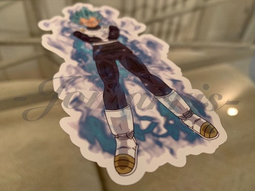 Dragon Ball Z Vegeta (d.) Blue Sticker Vinyl Sign Comic DBZ super saiyans