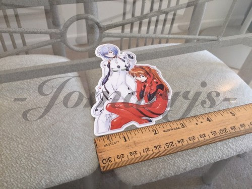 Neon Genesis Evangelion Anime Rei Ayanami & Asuka Langley Sticker Decal shinji