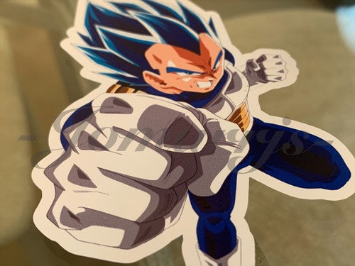 Dragon Ball Z Vegeta (h.) Blue Sticker Vinyl Sign Comic DBZ super saiyans