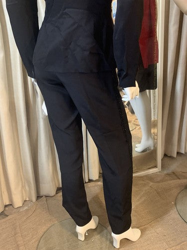 Laurence Kazar Vintage Sz 8 2 Pc 100% Silk Suit Set (M. Jackson Style) MSRP $298