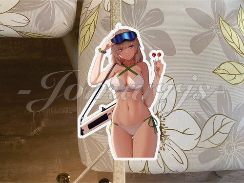 Girls Frontline Anime AA12 “2 in Mag, 1 in Chamber” Sticker Decal Bikini Sun Fun