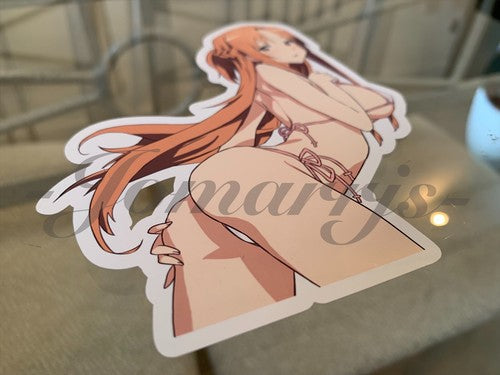Sword Art Online - Anime- Asuna Yuuki d. Bikini Sun Fun Sticker Vinyl Decal SAO