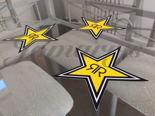 3 Authentic Rockstar Energy Drink Stickers Decal Logo BMX Motocross Racing