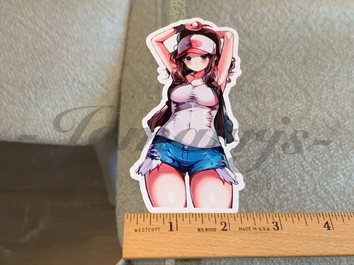 Pokemon - Anime - Hilda Touko Custom Sticker Decal Vinyl manga c.