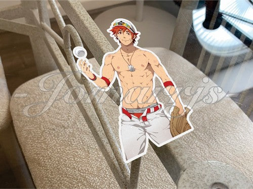 Anime Sun Fun Pin Up Guy Custom Sticker boy man sexy ecchi manga girl pride lewd
