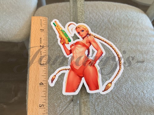 Street Fighter Anime Cammy White “Soaker” Bikini Sun Fun Sticker Decal Vinyl #3