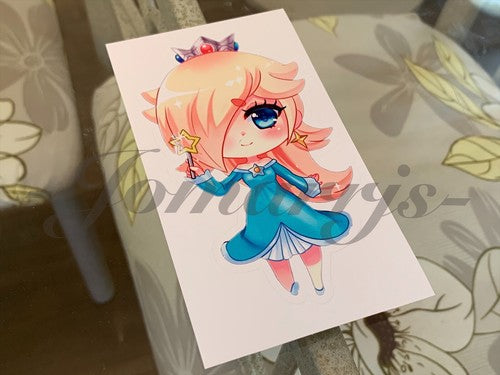 Super Mario - Anime - Rosalina Chibi Sticker Decal Vinyl #1 nintendo galaxy