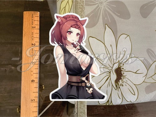 Final Fantasy IVX Gaming Miqote Sticker Decals Vinyl ff 14 anime manga a