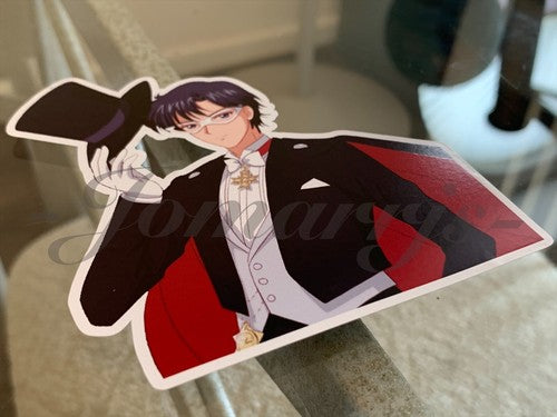 Sailor Moon - Anime - Tuxedo Mask Mamoru Chiba Custom Colored Sticker Decal