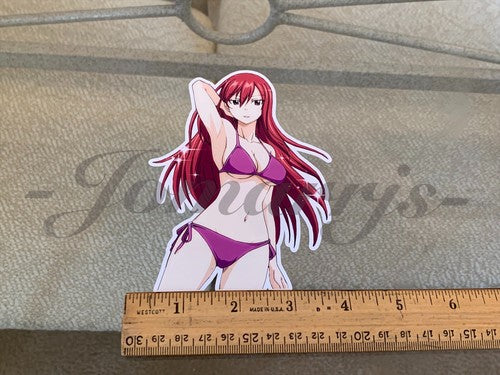 Fairy Tail - Anime - Erza Scarlet c. Bikini Sun Fun Sticker Vinyl Decal Sign