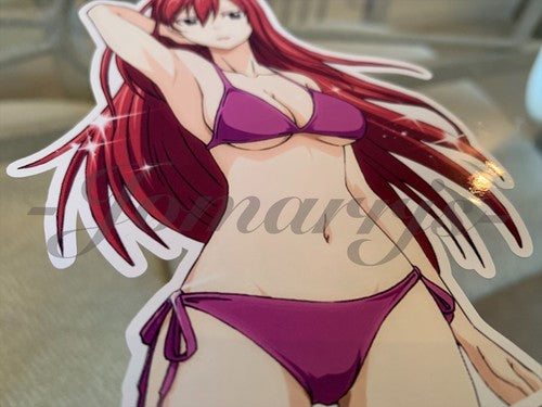 Fairy Tail - Anime - Erza Scarlet c. Bikini Sun Fun Sticker Vinyl Decal Sign