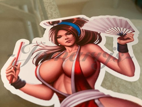 King of Fighters - Anime - Mia Shiranui Bikini Sun Fun Sticker Decals Vinyl #a