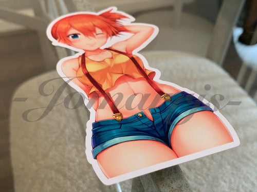 Pokemon - Anime Misty Kasumi Custom Sticker Decal Vinyl bikini sun fun manga a.