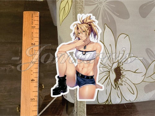 Fate Anime Mordred Pendragon Saber of Red Bikini Sun Fun Vinyl Sticker ecchi
