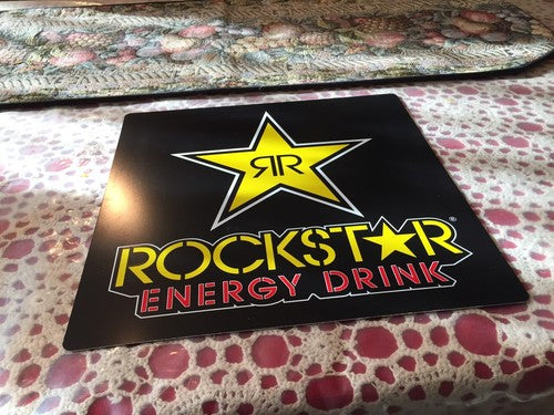 Authentic Rockstar Energy Drink Window Sign Plaque Decals Stickers Monster Rare