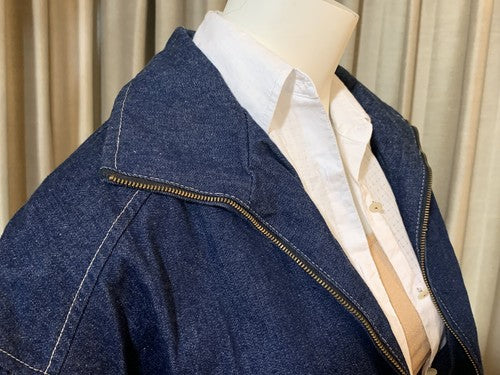 West Bay Sportswear Vintage Loose Fit Jean Denim Women’s Jacket Size P Retro