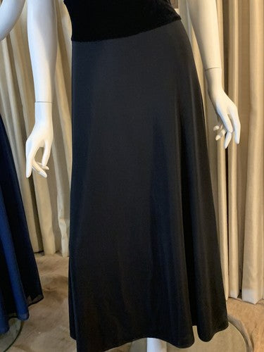 SCOTT McCLINTOK BLACK Nylon Cocktail Evening Formal Skirt Dress VTG NWT $118