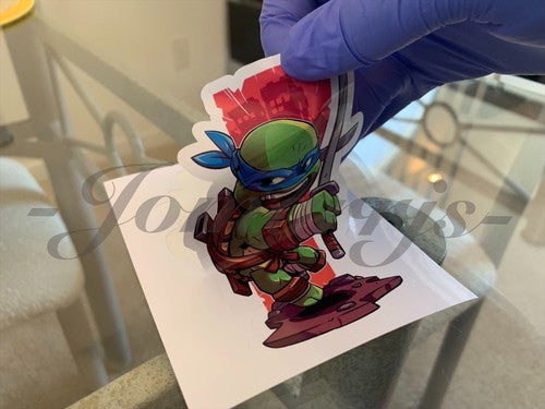 Teenage Mutant Ninja Turtles Leonardo Sticker Decal Sign Chibi Movie
