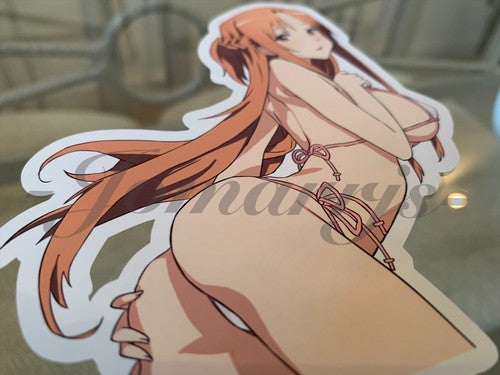 Sword Art Online - Anime- Asuna Yuuki d. Bikini Sun Fun Sticker Vinyl Decal SAO