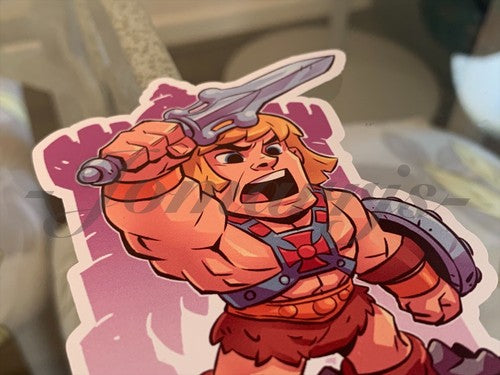 He-Man - Anime - He Man Prince Adam Chibi Custom Sticker Decal Sign dc comic