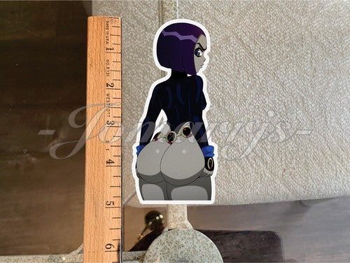 Teen Titans Raven Custom Colored Sticker Decal ecchi pin up bikini sun fun lewd