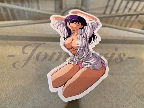 Fate - Anime - Sakura Matou “Nightgown” Vinyl Sticker lingerie manga laptop