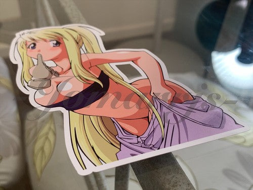 Fullmetal Alchemist Anime - Winry Rockbell Custom Colored Sticker Decal manga