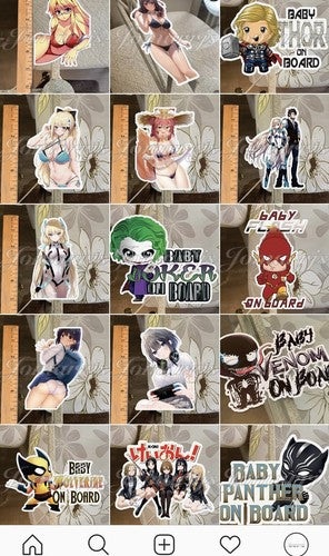 Custom Chibi Harley Quinn Baby on Board Sticker Decal DC Daddys Lil Monster