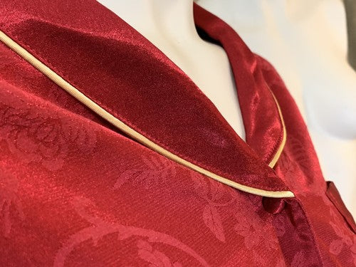 Intimate Options Long Red Nightgown Womens Long Sleeve Floral Size XL
