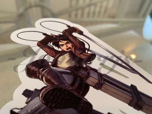 Attack on Titan - Anime - Eren Yeager Custom Sticker Decal Vinyl manga laptop