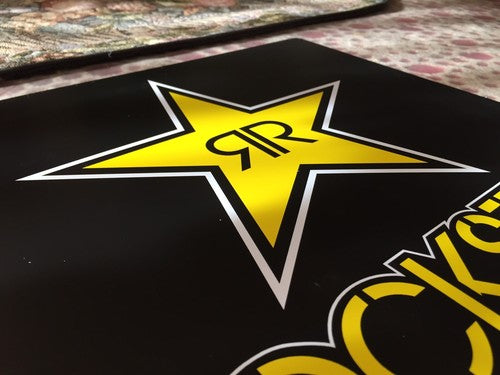 Authentic Rockstar Energy Drink Window Sign Plaque Decals Stickers Monster Rare