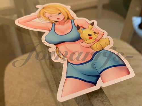 Metroid - Anime - Samus Aran & Pikachu Custom Sticker Decal Vinyl b. Pokémon