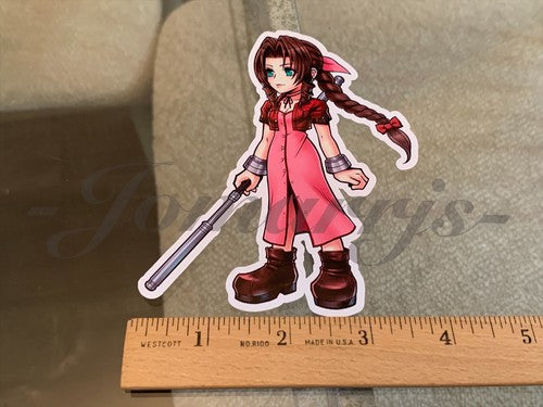 Final Fantasy - Anime - Aerith Gainsborou Chibi Custom Sticker Decals #2 ff7