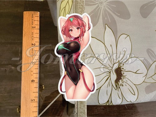 Xenoblade - Anime - Pyra Homura Bikini Sun Fun Custom Sticker Decal Vinyl #a